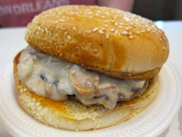 The Mushroom Burger at Betsy's Burger Bar